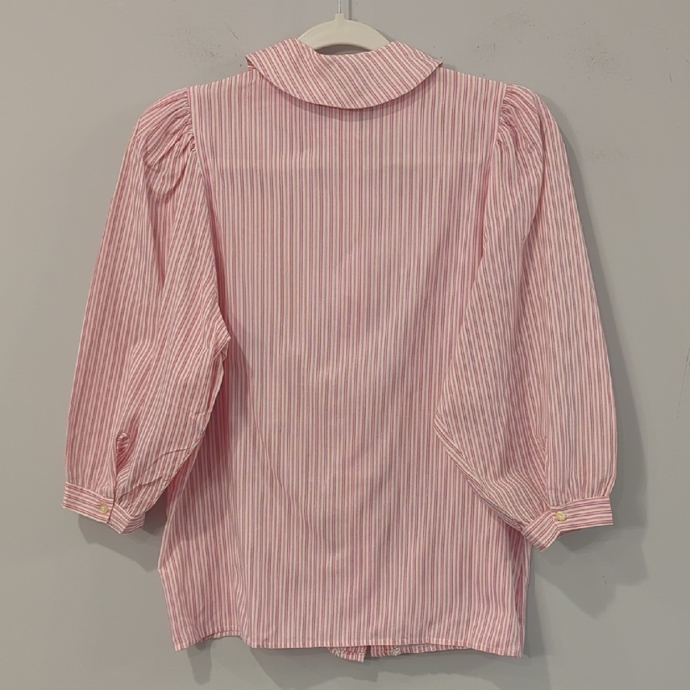 Vintage Jordache Striped Button Down Shirt 3/4 Sleeve size 11/12 Western - Picture 5 of 8